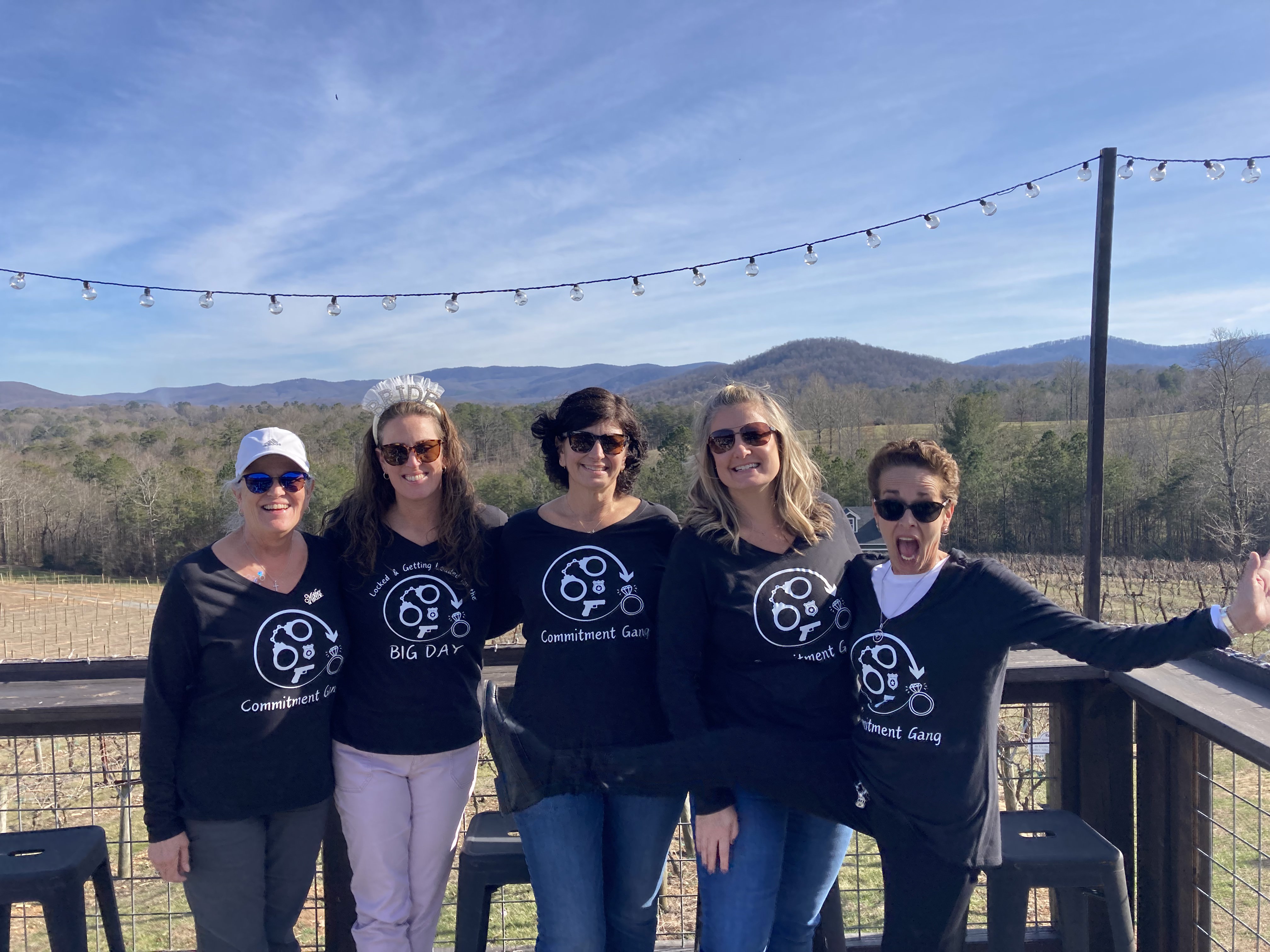 Bachelorette wine tasting celebration