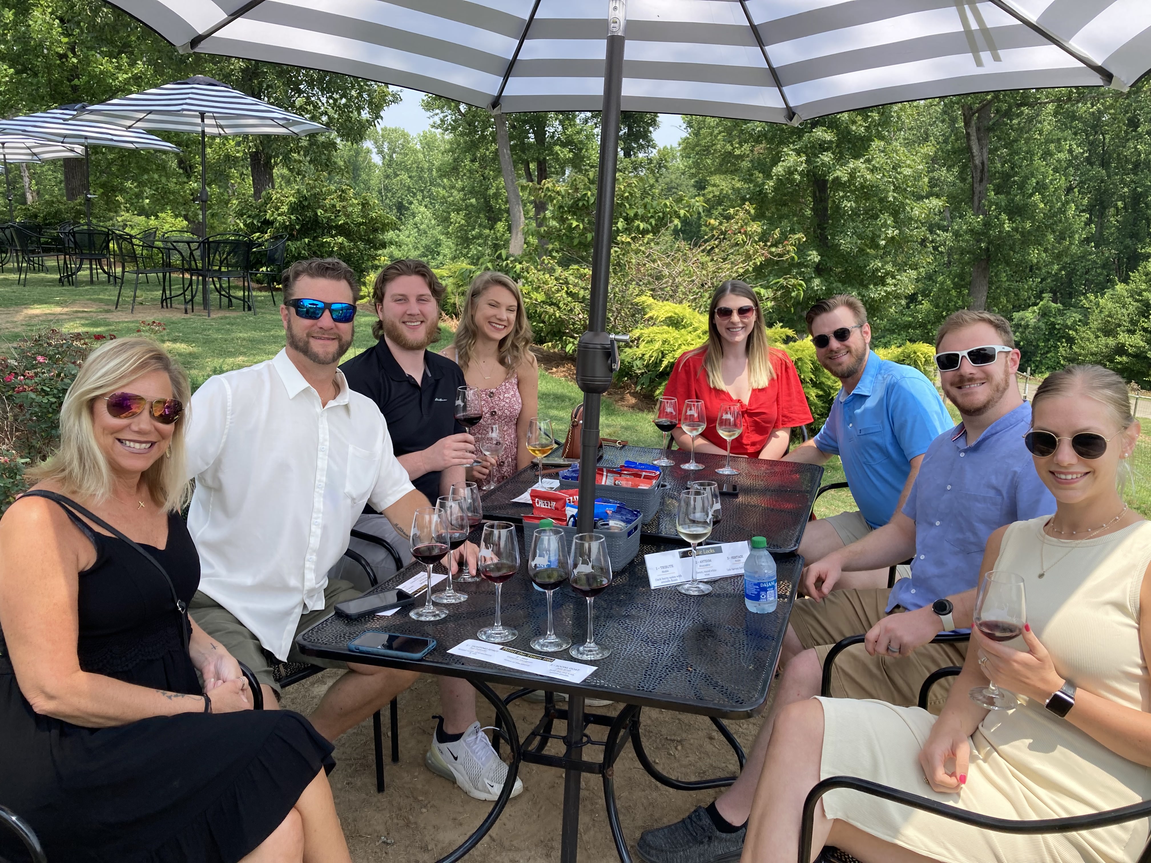 Basic transport wine tour group enjoying their day